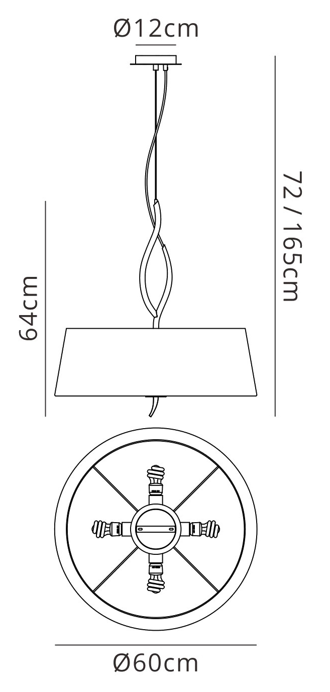 Ninette Polished Chrome-Black Ceiling Lights Mantra Single Pendant